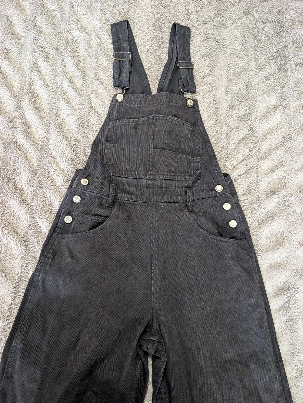 Women’s Black Denim Overalls